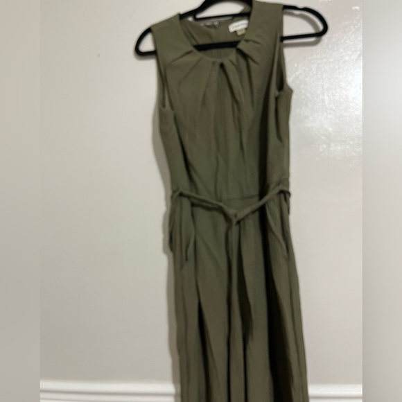 Calvin Klein Textured Olive Dress - Picture 2 of 8